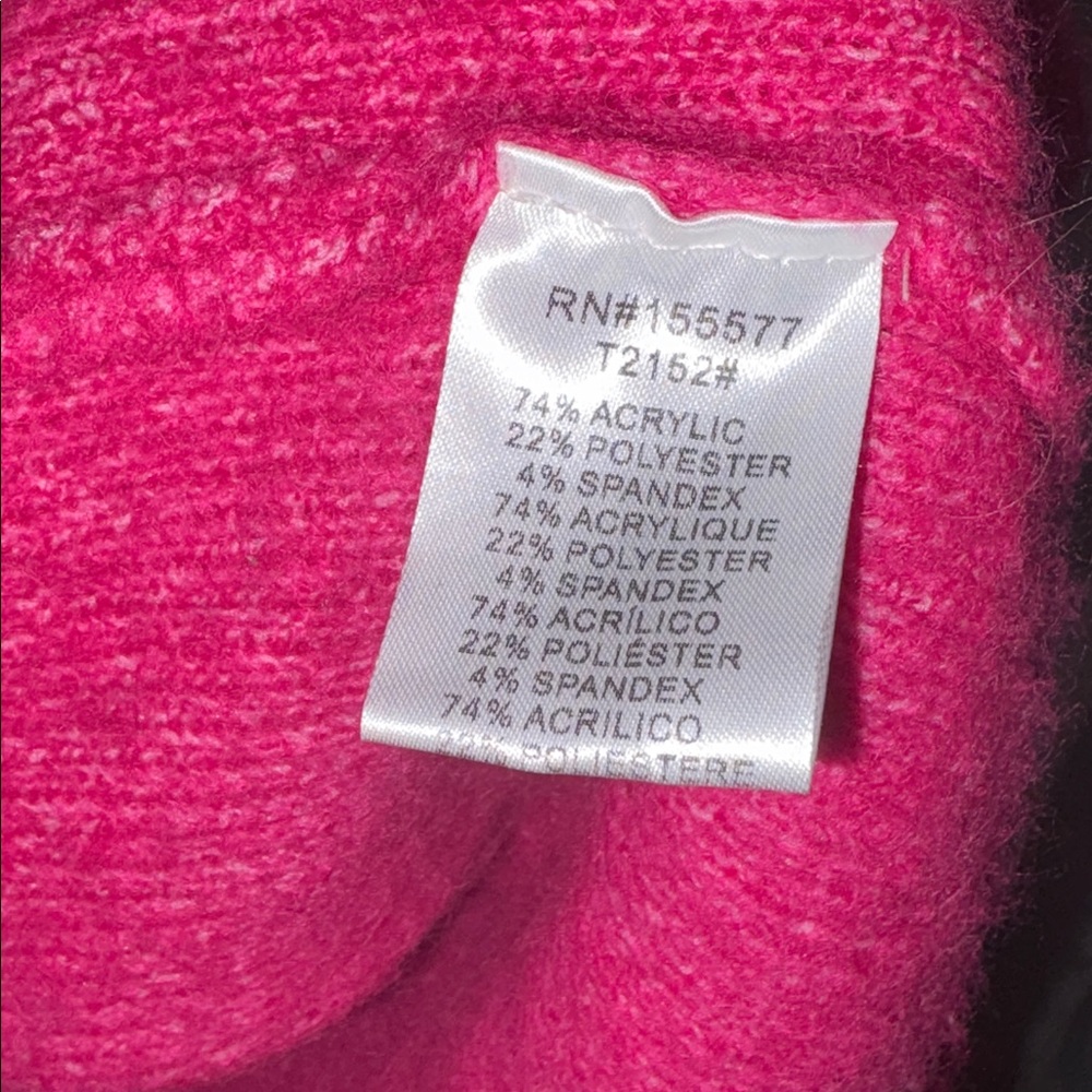 Impressions Hot Pink Cardigan FALL RETREAT CARDIGAN IN HOT PINK S/M - Picture 10 of 10